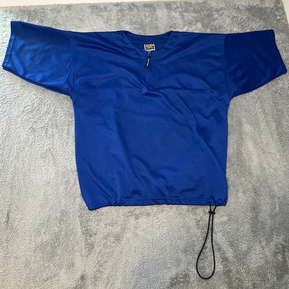 Easton Long Sleeve Quarter Zip Baseball Warm Up Pullover Men's SZ M Blue Vented